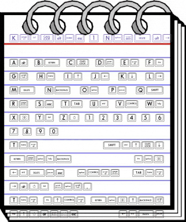 Keycaps 1 Normal animated font preview