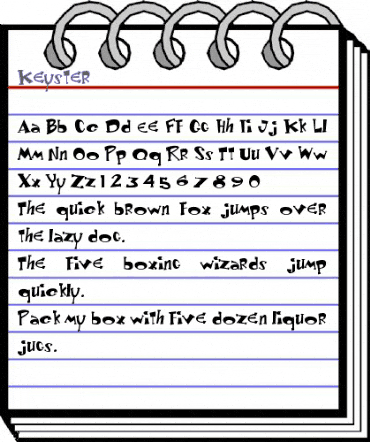 Keyster Regular animated font preview