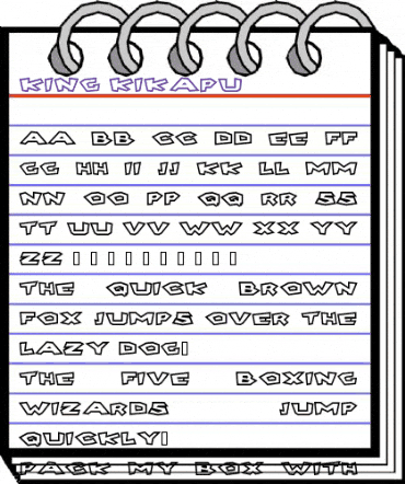 King Kikapu Regular animated font preview
