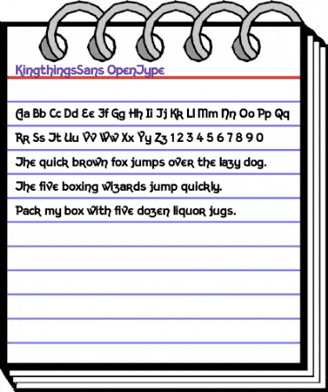 Kingthings Sans Regular animated font preview