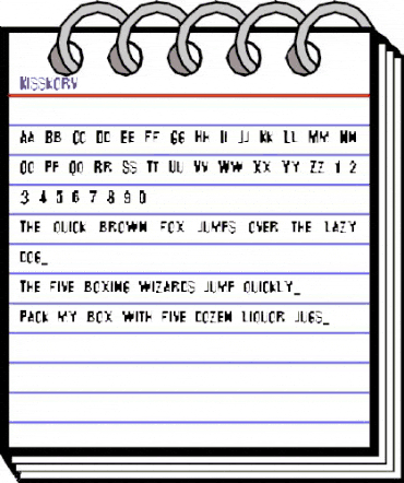 Kisskorv Regular animated font preview