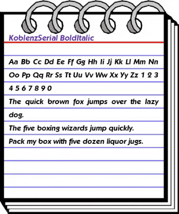 KoblenzSerial BoldItalic animated font preview