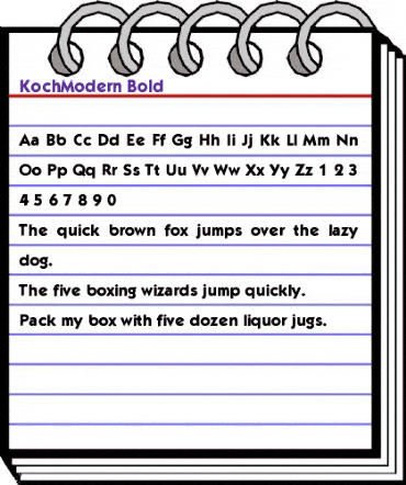KochModern Bold animated font preview