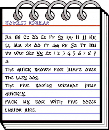 Kohelet Regular animated font preview