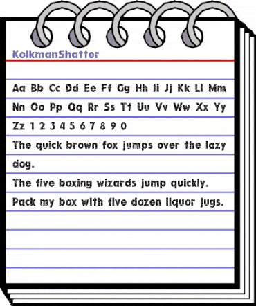 KolkmanShatter Regular animated font preview