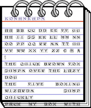 KonanKaps Regular animated font preview