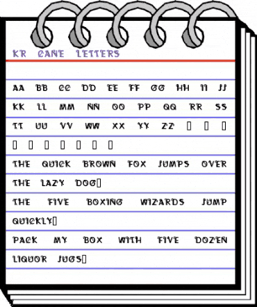 KR Cane Letters Regular animated font preview