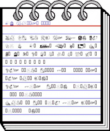 KR Easter 2003 Regular animated font preview