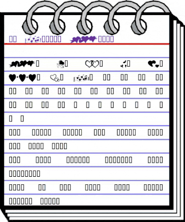KR Hearts Along Regular animated font preview