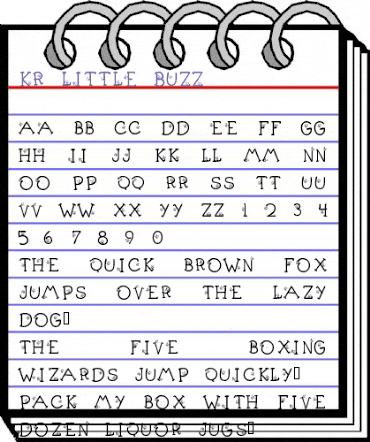 KR Little Buzz Regular animated font preview