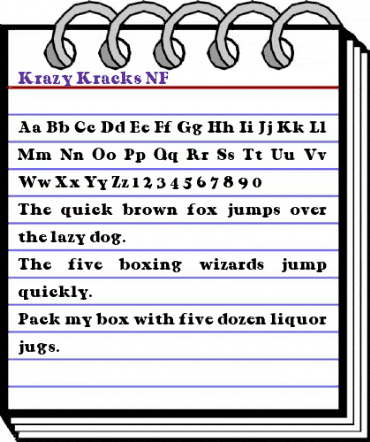Krazy Kracks NF Regular animated font preview