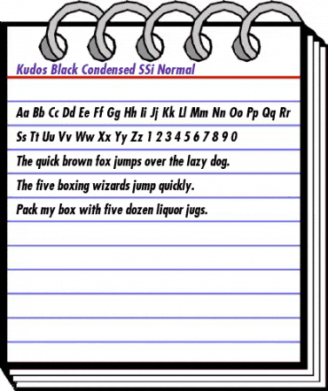 Kudos Black Condensed SSi Normal animated font preview