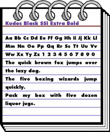 Kudos Black SSi Extra Bold animated font preview