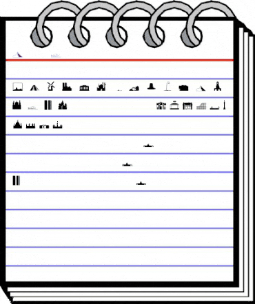 Landmarks Regular animated font preview