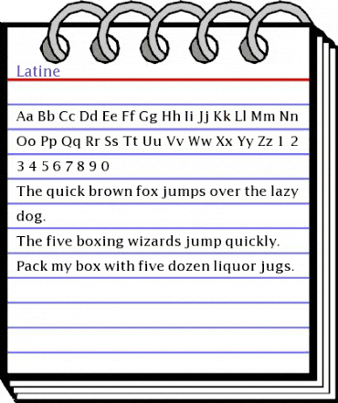 Latine Regular animated font preview