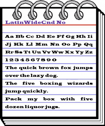 LatinWideCnd-No Regular animated font preview
