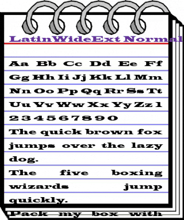 LatinWideExt-Normal Regular animated font preview