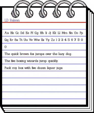 LD Saloon Regular animated font preview
