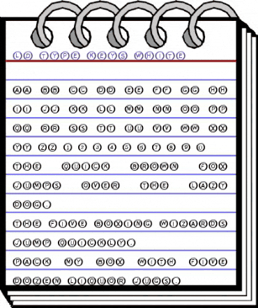 LD Type Keys White Regular animated font preview