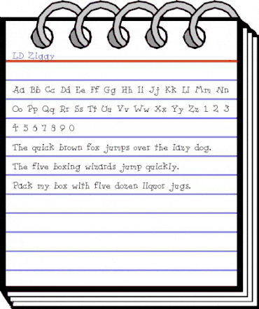 LD Ziggy Regular animated font preview