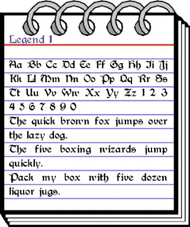 Legend 1 Regular animated font preview