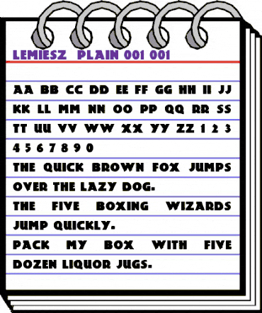 Lemiesz (Plain):001.001 (Plain):001.001 animated font preview