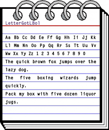 LetterGotLBol Regular animated font preview