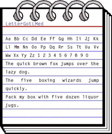 LetterGotLMed Regular animated font preview