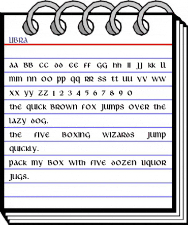 Libra Normal animated font preview
