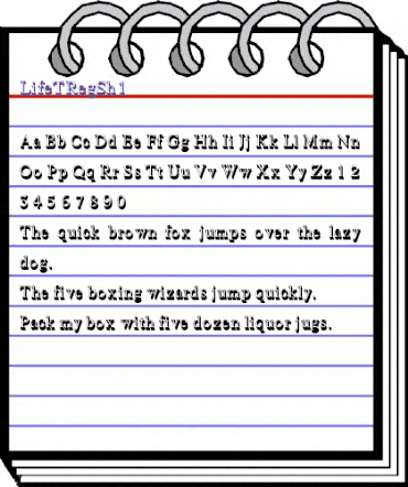 LifeTRegSh1 Regular animated font preview