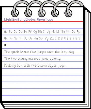 Light EmittingDiodes animated font preview