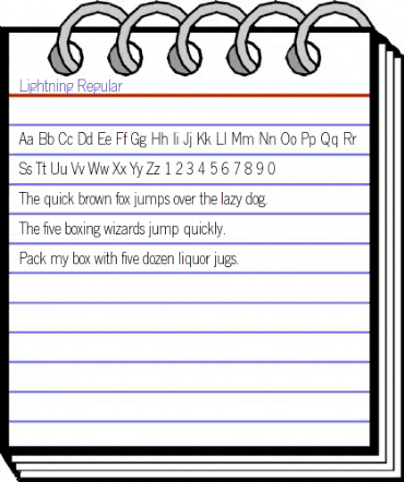 Lightning Regular animated font preview