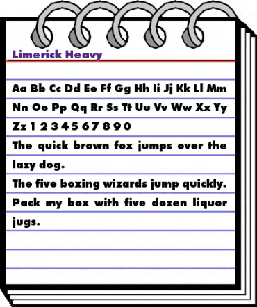 Limerick-Heavy Regular animated font preview