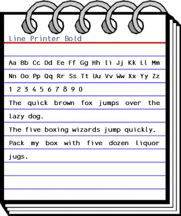 Line Printer Bold animated font preview