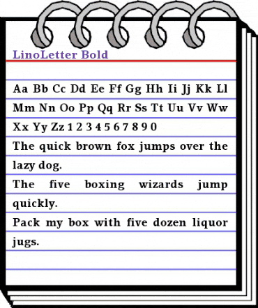 LinoLetter Bold animated font preview