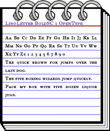 LinoLetter Bold Small Caps & Oldstyle Figures animated font preview