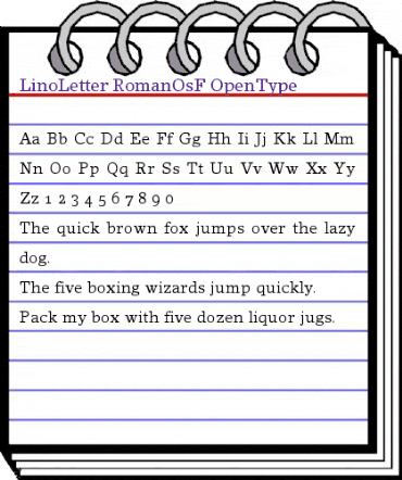 Lino Letter OsF animated font preview