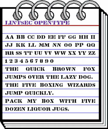 Lintsec Regular animated font preview