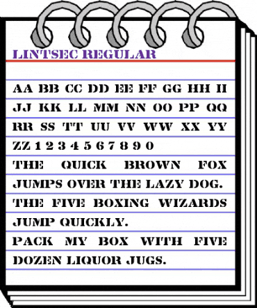 Lintsec Regular animated font preview