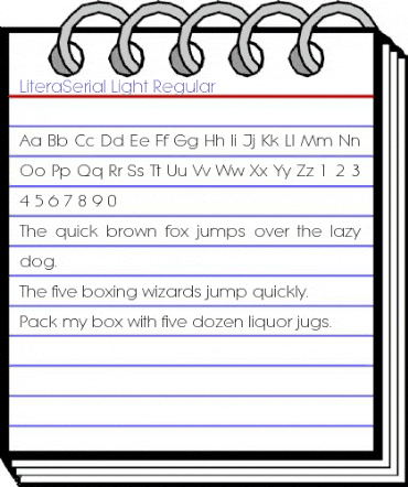 LiteraSerial-Light Regular animated font preview