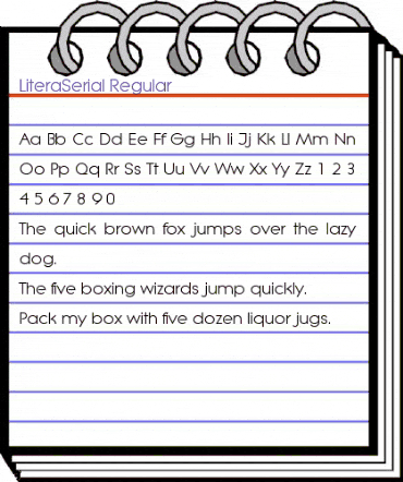 LiteraSerial Regular animated font preview