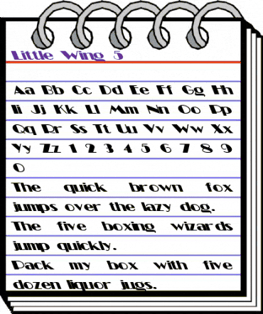 Little Wing 5 Regular animated font preview