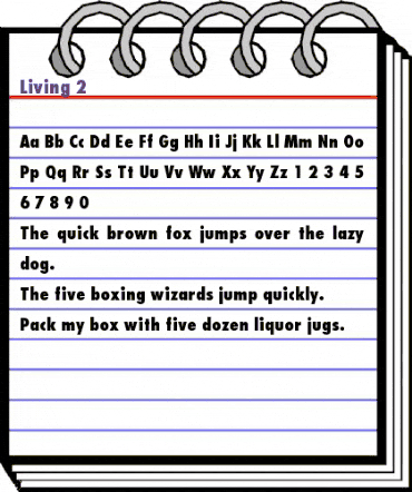 Living 2 Regular animated font preview