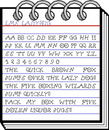 LMS Ladybug Regular animated font preview