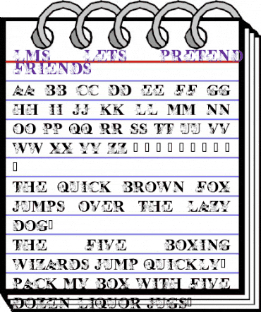 LMS Lets Pretend with Friends Regular animated font preview