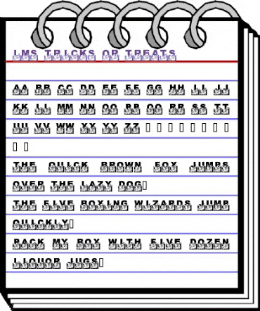 LMS Tricks or Treats Regular animated font preview