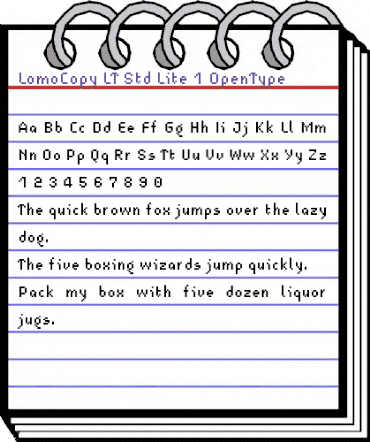 LomoCopy LT Std Lite Regular animated font preview