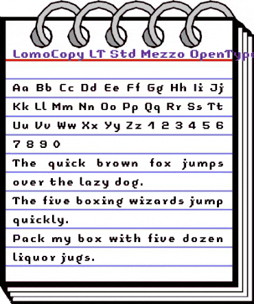 LomoCopy LT Std Mezzo Regular animated font preview