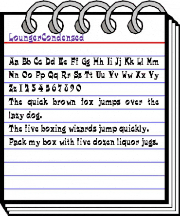 LoungerCondensed Regular animated font preview