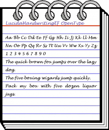 LucidaHandwritingEF Regular animated font preview